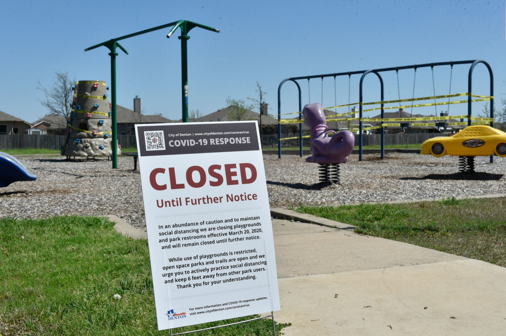 City playgrounds are closed